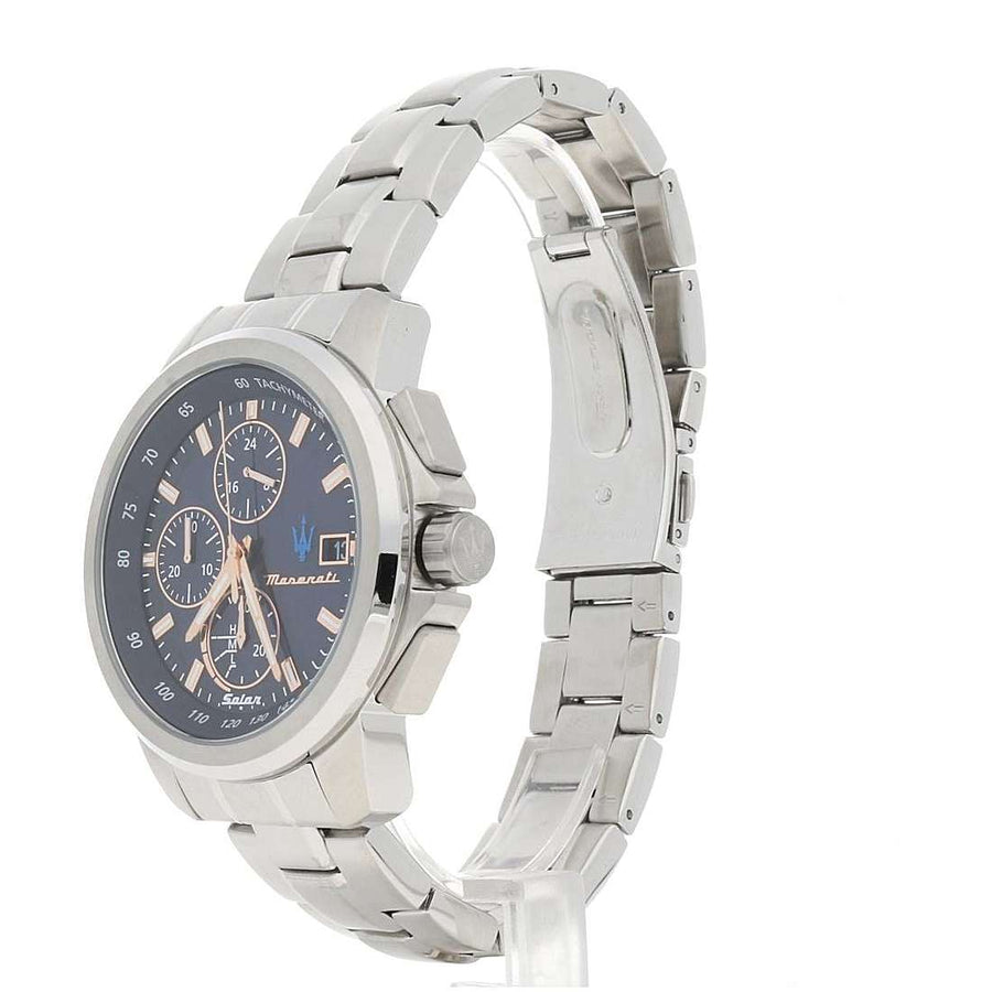 Maserati Successo 44mm Solar Blue Stainless Steel Watch For Men - R8873645004