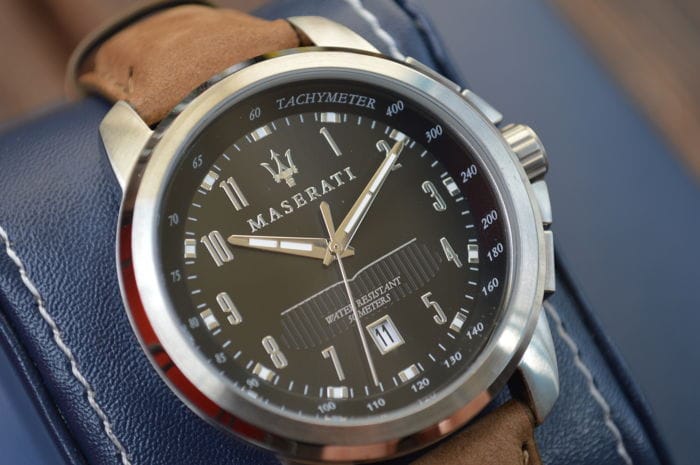 Maserati Successo Black Dial Beige Leather Strap Watch For Men - R8851121004