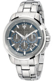 Maserati Successo Chronograph Silver Dial Silver Steel Strap Watch For Men - R8873621006