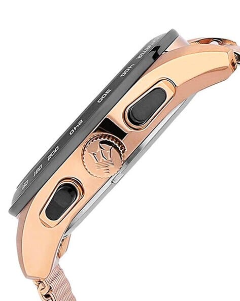 Maserati Traguardo 45mm Chronograph Rose Gold Mesh Strap White Dial Watch For Men - R8873612011