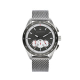 Maserati Traguardo Chronograph Black Dial Silver Mesh Bracelet Watch For Men - R8873612008