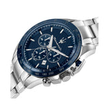 Maserati Traguardo Chronograph Blue Dial 45mm Stainless Steel Watch For Men - R8873612043