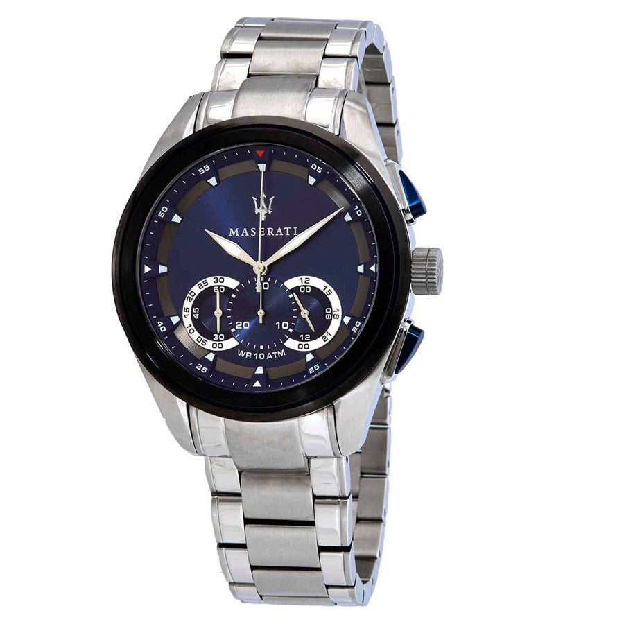 Maserati Traguardo Chronograph 45mm Blue Dial Stainless Steel Watch For Men - R8873612014