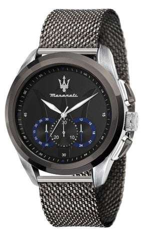 Maserati Traguardo Chronograph Black Dial Mesh Bracelet Watch For Men - R8873612006
