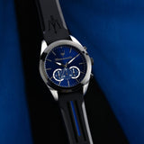 Maserati Traguardo Chronograph Blue Dial Black Silicone Strap Watch For Men - R8871612044