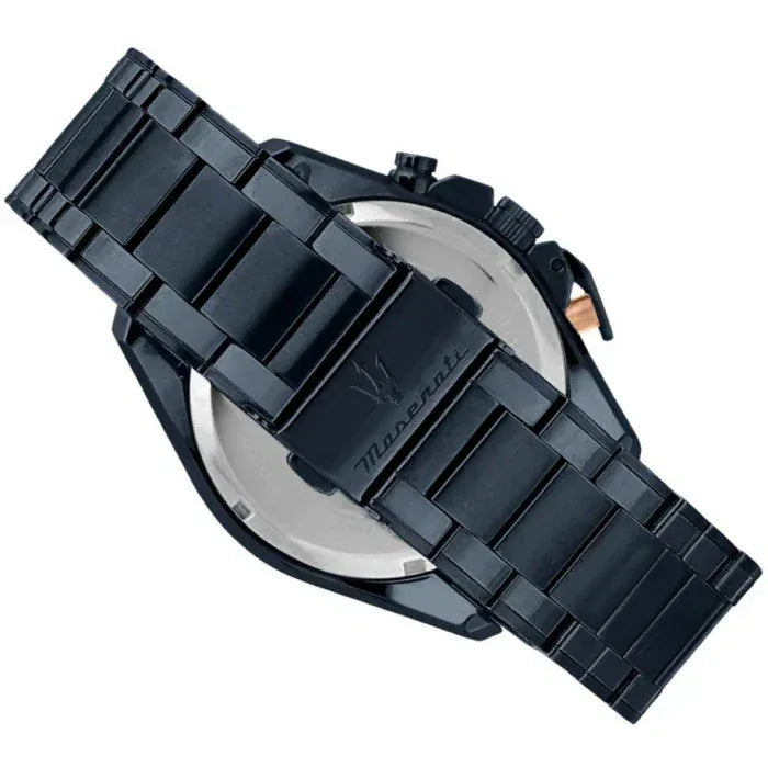 Maserati Traguardo Chronograph Blue Dial Blue Steel Strap Watch For Men - R8873612054