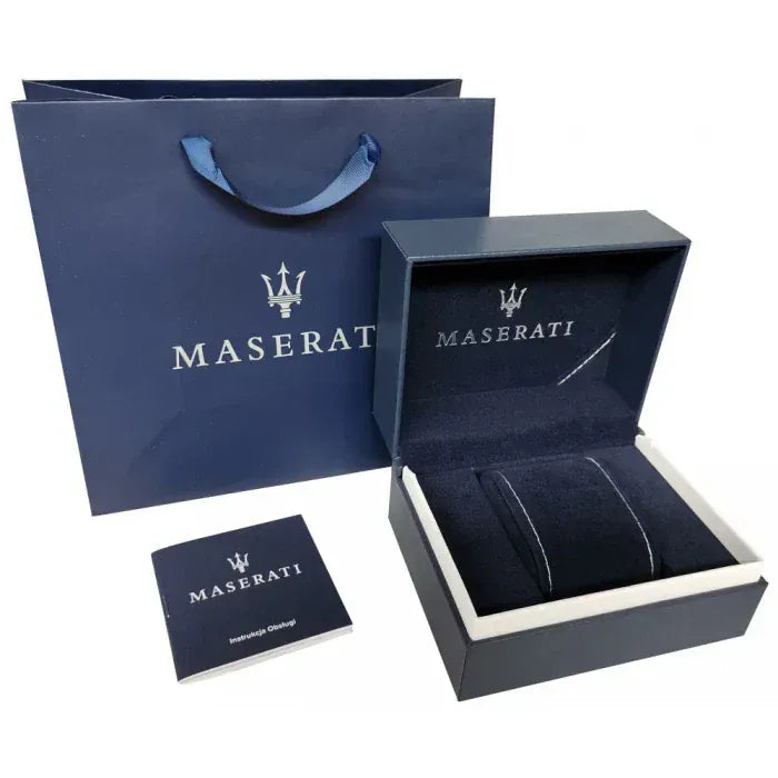 Maserati Traguardo Chronograph Green Dial Silver Steel Strap Watch For Men - R8873612060