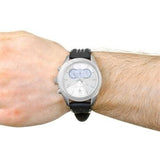 Maserati Traguardo Chronograph Silver Dial Black Rubber Strap Watch for Men - R8871612012