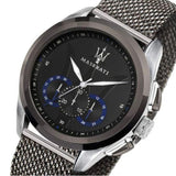 Maserati Traguardo Chronograph Black Dial Mesh Bracelet Watch For Men - R8873612006