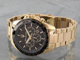 Maserati Traguardo Chronograph Black Dial Gold Steel Strap Watch For Men - R8873612041