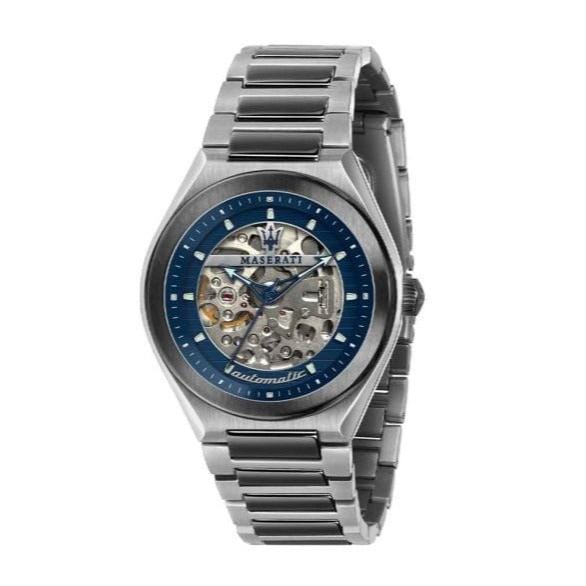 Maserati Triconic Automatic Skeleton Blue Dial  Watch For Men - R8823139001