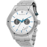 Maserati Circuito Chronograph Silver Dial Silver Steel Strap Watch For Men - R8873627005