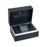 Maserati watch box, open, with watch pillow
