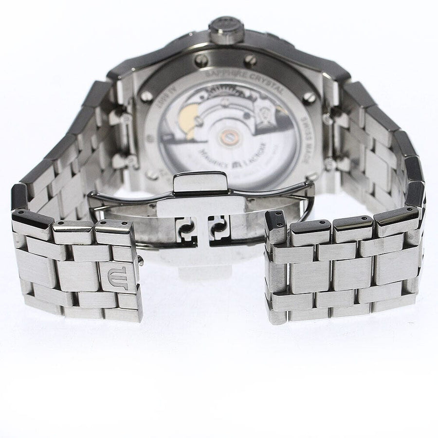 Maurice Lacroix Aikon Automatic Black Dial Silver Steel Strap Watch for Men - AI1807-SS002-330-1