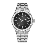 Maurice Lacroix Aikon Automatic Black Dial Silver Steel Strap Watch For Men - AI6008-SS002-330-1