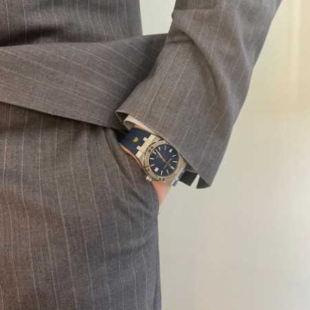 Maurice Lacroix Aikon Automatic Blue Dial Blue Rubber Strap Watch for Men - AI11808-SS000B-430-4