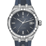 Maurice Lacroix Aikon Automatic Date Blue Dial Blue Silicone Strap Watch For Men - AI6008-SS000-430-4