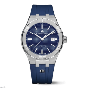 Maurice Lacroix Aikon Automatic Date Blue Dial Blue Silicone Strap Watch For Men - AI6008-SS000-430-4