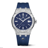Maurice Lacroix Aikon Automatic Date Blue Dial Blue Silicone Strap Watch For Men - AI6008-SS000-430-4