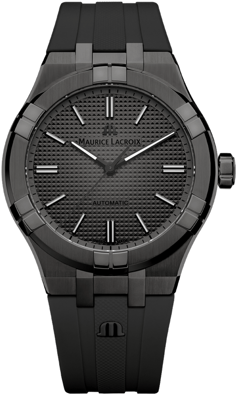 Maurice Lacroix Aikon Automatic Gunmetal Dial Black Rubber Strap Watch For Men - AI6008-PVB00-330-2