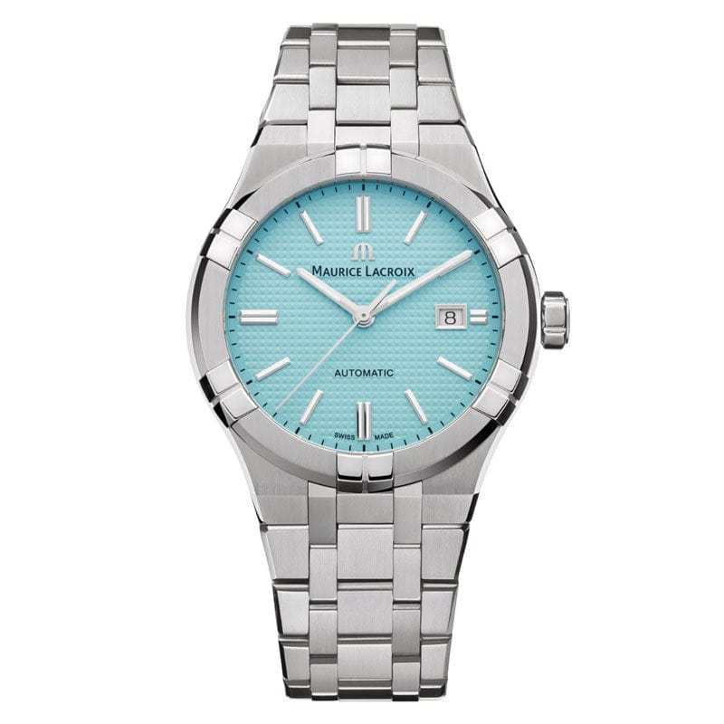 Maurice Lacroix Aikon Automatic Limited Summer Edition Blue Dial Silver Steel Strap Watch For Men - AI6008-SS00F-431-1