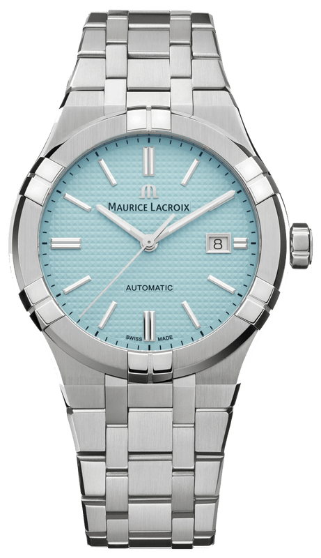 Maurice Lacroix Aikon Automatic Limited Summer Edition Blue Dial Silver Steel Strap Watch For Men - AI6008-SS00F-431-1