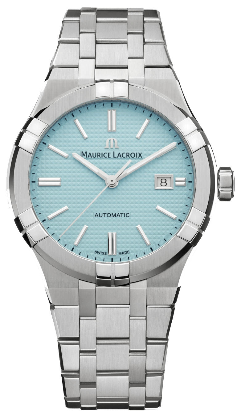 Maurice Lacroix Aikon Automatic Limited Summer Edition Blue Dial Silver Steel Strap Watch For Men - AI6008-SS00F-431-1
