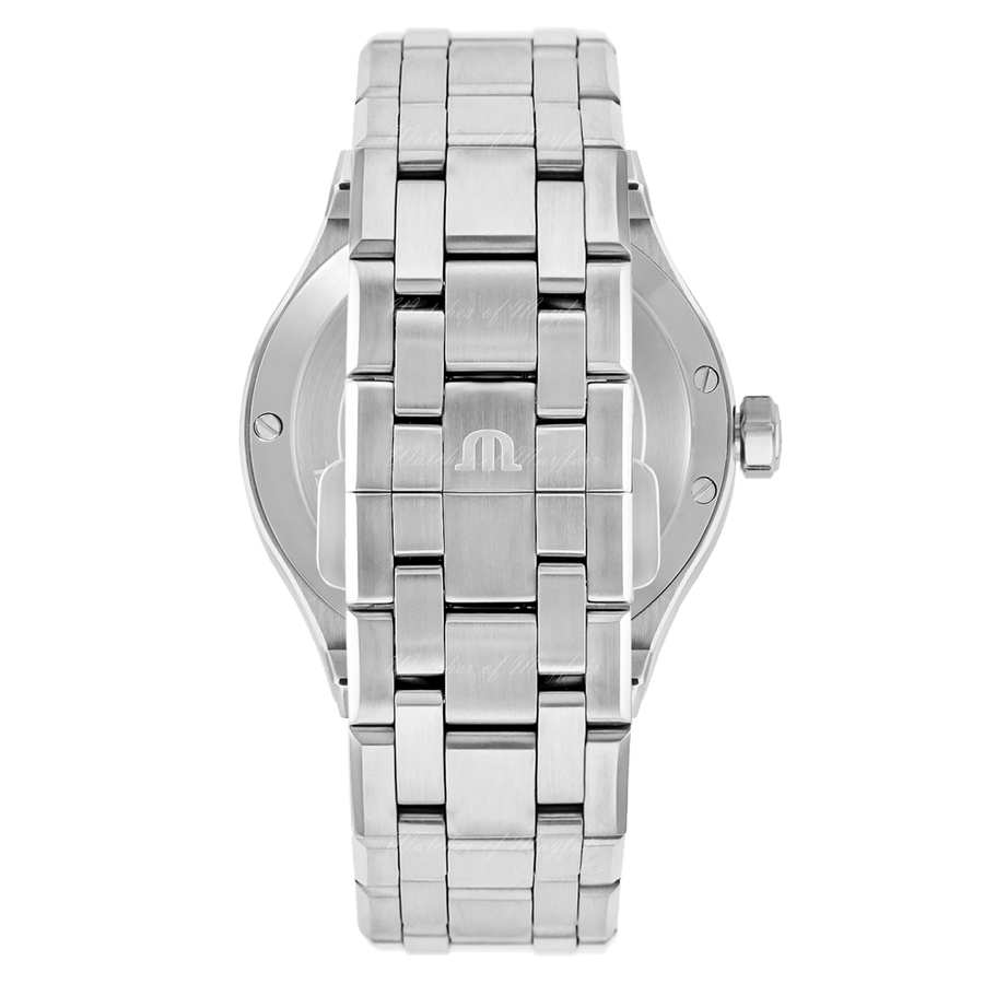 Maurice Lacroix Aikon Date Quartz Black Dial Silver Steel Strap Watch for Men - AI1108-SS002-330-1