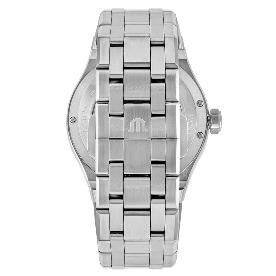 Maurice Lacroix Aikon Limited Edition Automatic Date Orange Dial Silver Steel Strap Watch For Men - AI6008-SS00F-530-1