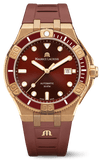 Maurice Lacroix Aikon Venturer Asia Special Edition Red Dial Red Rubber Strap Watch For Men - AI6058-BRZ6B-530-6