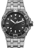 Maurice Lacroix Aikon Venturer Automatic Black Dial Silver Steel Strap Watch For Men - AI6057-SSL22-330-1