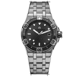 Maurice Lacroix Aikon Venturer Automatic Black Dial Silver Steel Strap Watch For Men - AI6057-SSL22-330-1