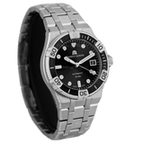 Maurice Lacroix Aikon Venturer Automatic Black Dial Silver Steel Strap Watch For Men - AI6057-SSL22-330-1