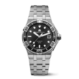 Maurice Lacroix Aikon Venturer Automatic Black Dial Silver Steel Strap Watch For Men - AI6057-SSL22-330-1