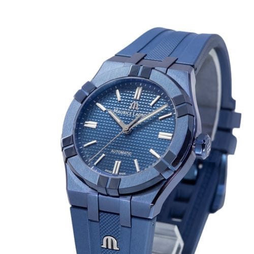 Maurice Lacroix Automatic PVD Limited Edition Blue Dial Blue Silicon Strap Watch For Men - AI6007-PVC00-430-4