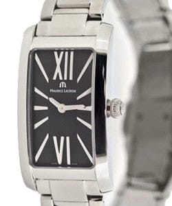 Maurice Lacroix Fiaba Black Dial Silver Steel Strap Watch for Women - FA2164-SS002-350