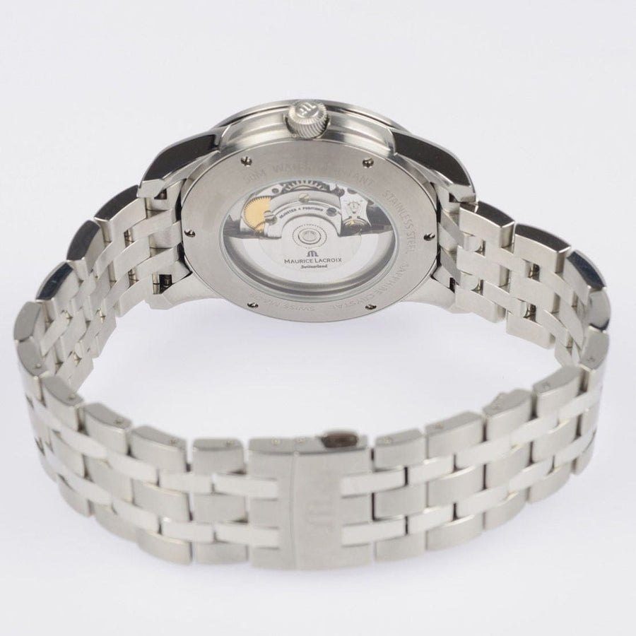 Maurice Lacroix Pontos Date Automatic Silver Dial Silver Steel Strap Watch For Men - PT6148-SS002-130