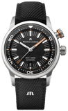 Maurice Lacroix Pontos S Diver Black Dial Orange Rubber Strap Watch For Men - PT6248-SS00L-330-J