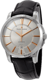 Maurice Lacroix Pontos Silver Dial Black Leather Strap Watch For Men - PT6148-SS001-131