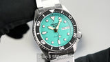 Seiko 5 Sports SKX Midi Automatic Teal Dial Silver Steel Strap Watch For Men - SRPK33K1