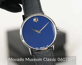 Movado Museum Classic watch with blue face