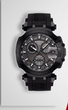 Tissot T Race Chronograph Anthracite Dial Black Silicon Strap Watch For Men - T115.417.37.061.03