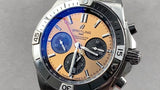 Breitling Chronomat B01 42 Brown Dial Silver Steel Strap Watch for Men - AB0134101K1A1