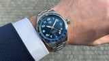 Tag Heuer Autavia Cosc GMT Automatic Blue Dial Silver Steel Strap Watch for Men - WBE511A.BA0650