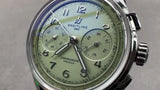 Breitling Premier B09 Chronograph 40 Green Dial Brown Leather Strap Watch for Men - AB0930D31L1P1