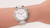 Michael Kors Parker Silver Dial Silver Steel Strap Watch for Women - MK5353