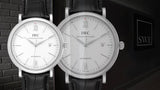 IWC Portofino Automatic White Dial Black Leather Strap Watch for Men - IW356501