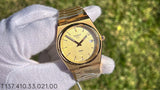 Tissot PRX Champagne Yellow Gold Dial Gold Steel Strap Watch for Men - T137.410.33.021.00