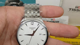 Tissot T Classic Tradition White Dial Silver Steel Strap Watch For Men - T063.610.11.037.00