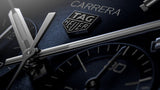 Tag Heuer Carrera Chronograph Blue Dial Silver Steel Strap Watch for Men - CBN2A1A.BA0643